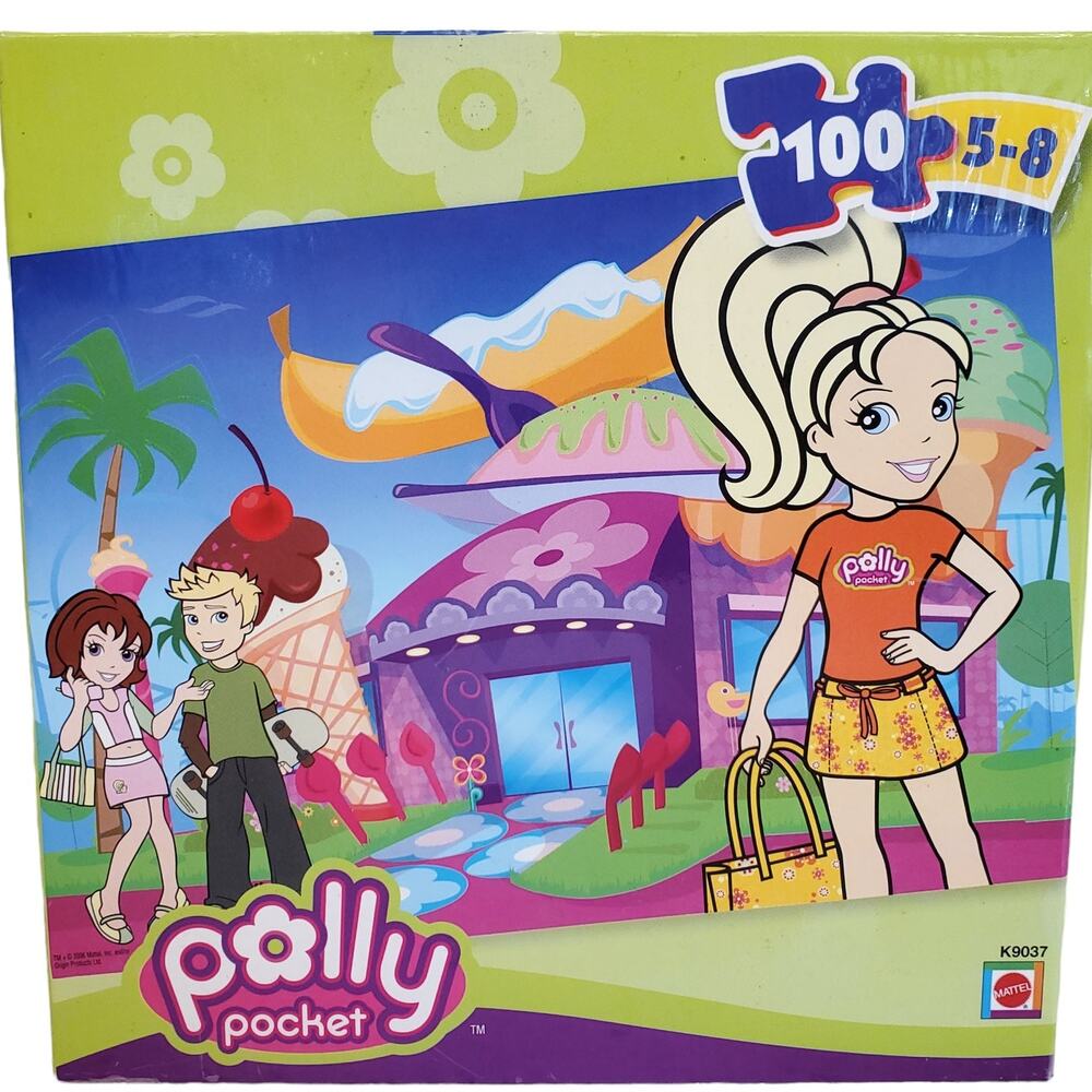 Vintage Polly Pocket Puzzle 2006 Sealed NEW Polly Pocket Ice Cream Shop Puzzle